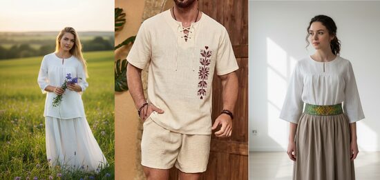 Lina apģērbi pieaugušajiem