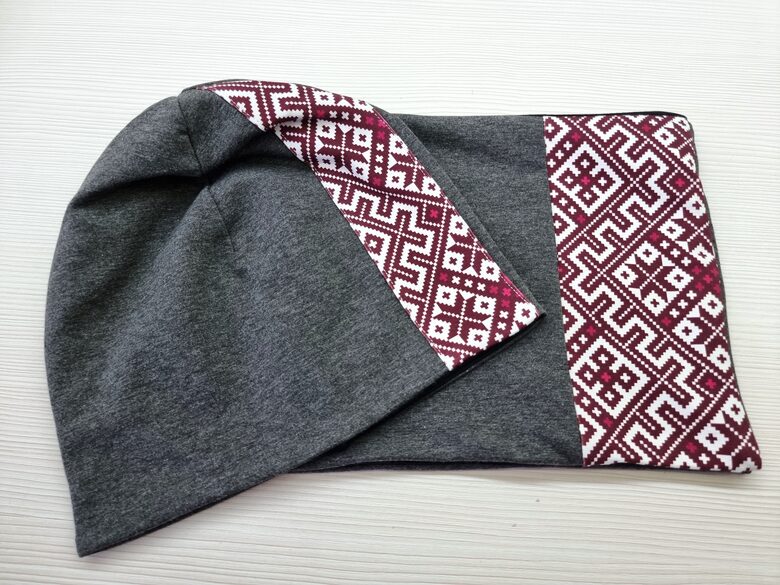 Cepure un šalle Tumši Pelēka, ziema/rudens