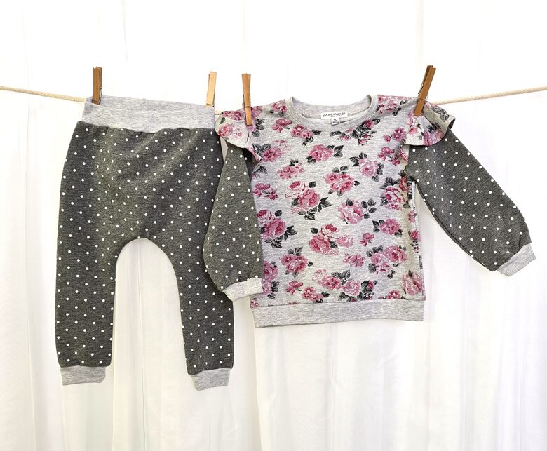 Apģērbu komplekts 2-daļīgs, Rozes, 92cm(1,5-2gadi)