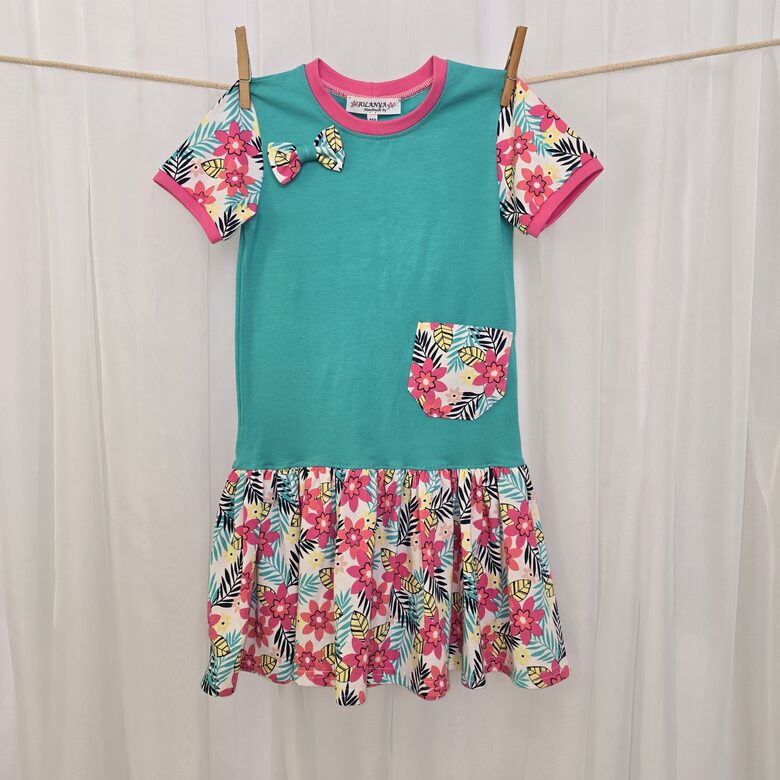 Kokvilnas trikotāžas kleitiņa, 110cm