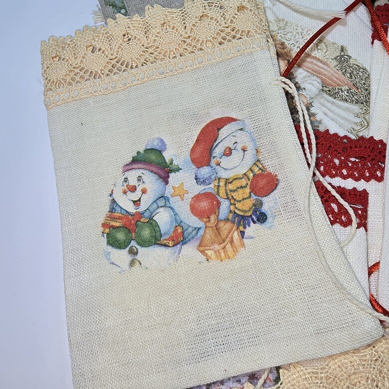 Lina maisiņu Ziemassvētku MIX,12x17cm, 10gab