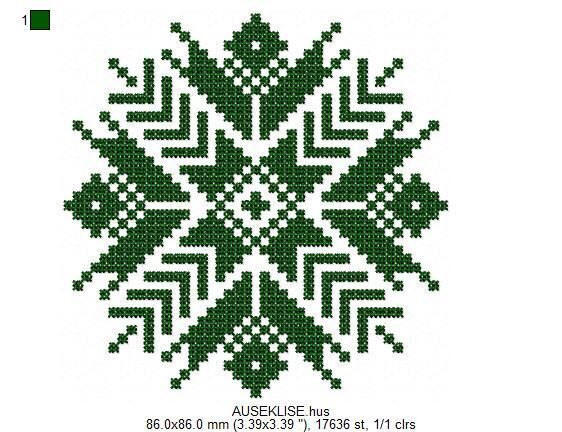 Izšūšanas dizains-Auseklis Nr.1