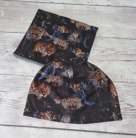 Cepure šalle rudens/pavasaris, leopardi, 56/58cm,54/55cm