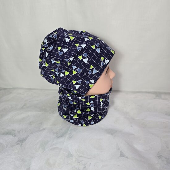 56-58cm, Cepure šalle-komplekts, ģeometrija