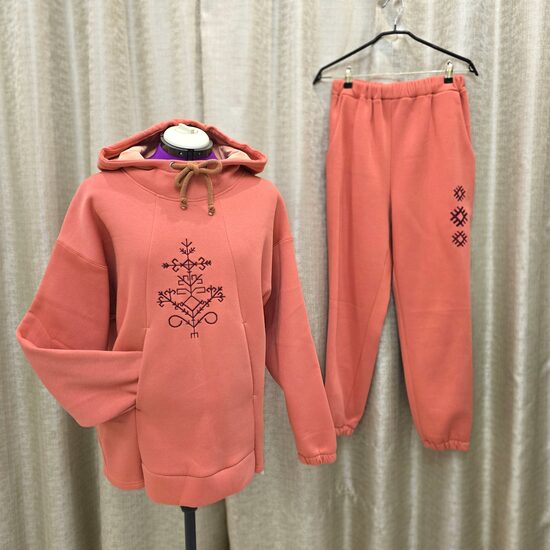 Ikdienas kokvilnas komplekts, oranžais, L izm.