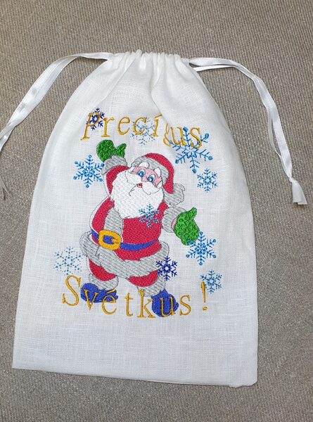 Lina maisiņš ar izšuvumu, Priecīgus ziemassvētkus!