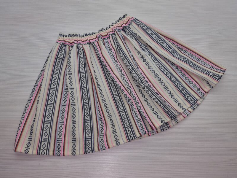 Stilizēti tautiskie svārki bērniem, gaišie 116-122cm